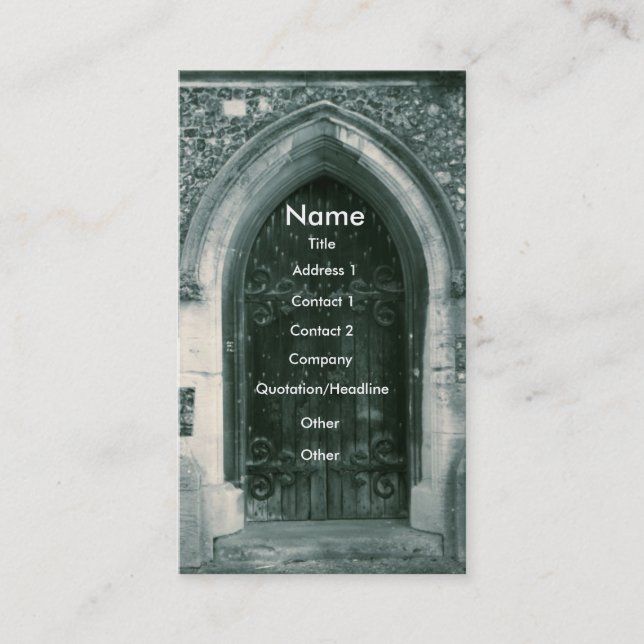 Trädörrvisitkortar Visitkort (Framsida)