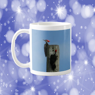 Trädpeckers Poson på en Pole Kaffemugg