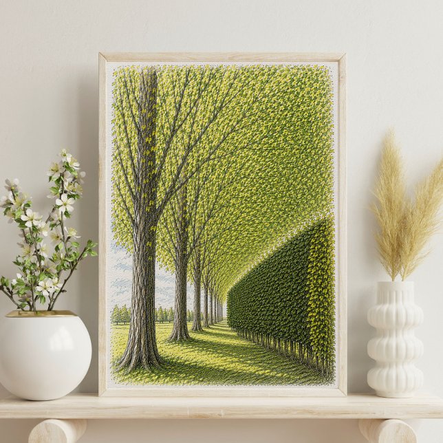Trädplanterad gångväg | Botanisk landskaps konst Poster (Skapare uppladdad)