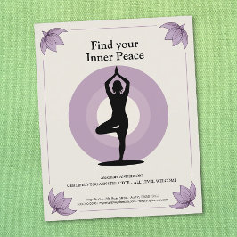 Trädposition - yogainstruktör flygblad