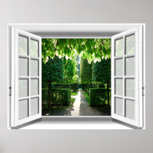 Trädpunktsfönstret för Fake Window View 3D Poster