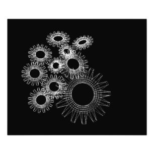 Trådram, tredimensionell skelettmodell fototryck