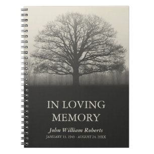 TrädSilhouette, i att älska minnesGuestbook Anteckningsbok