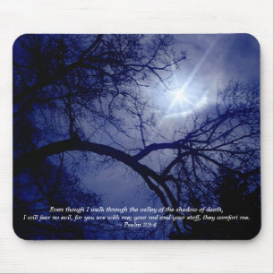 TrädSilhouetteScripture Mousepad Musmatta