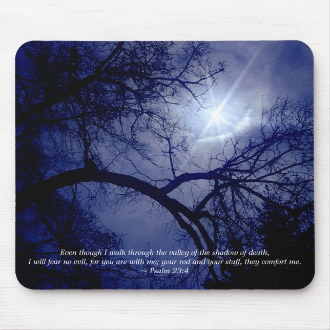 TrädSilhouetteScripture Mousepad Musmatta (Framsidan)