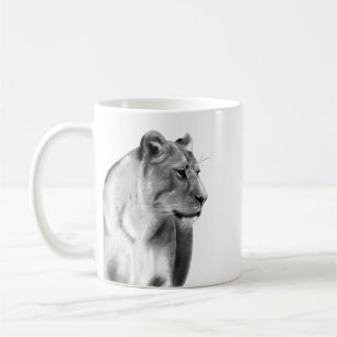 Trädskiss Lioness Female Lejon Kaffemugg
