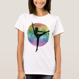 Trädskjorta för måne med dansarrainbow t-shirt