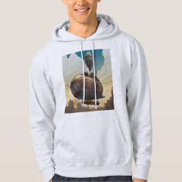 Trädskjorta med ångluftskepp hoodie