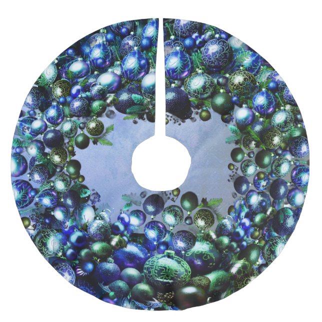 Trädskört Julgransmatta Borstad Polyester (Framsidan)