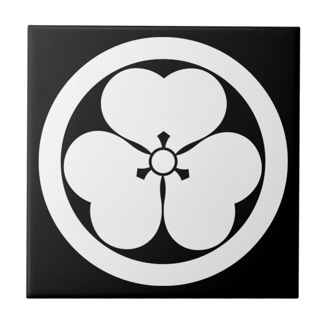 Trädskräppa i cirkel kakelplatta (Framsidan)