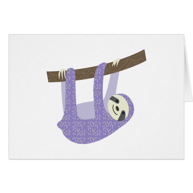 TrädSloth Hälsningskort (Framsidan Horizontal)