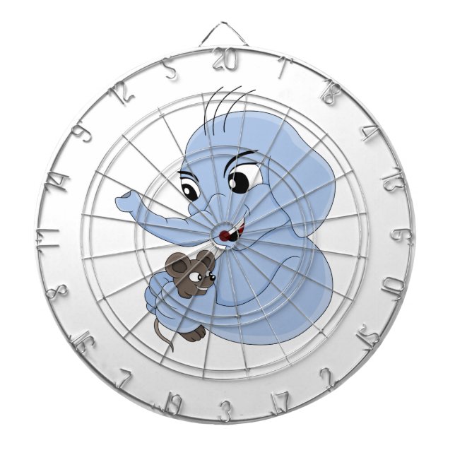 Trådspapper för tecknad av akut elefant darttavla (Framsidan)