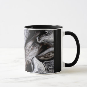 "TRÄDSTAM" 11 uns. SVART RINGERKAFFEMUGG Mugg