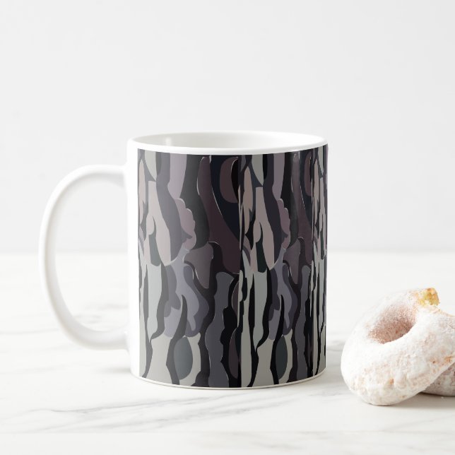 Trädstam Bakgrundsmönster Kaffemugg (Med munk)