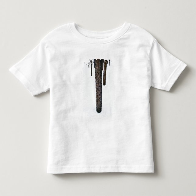 Trädstammar i snö t-shirt (Framsida)