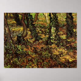 Trädstammar med murgröna av Vincent van Gogh Poster