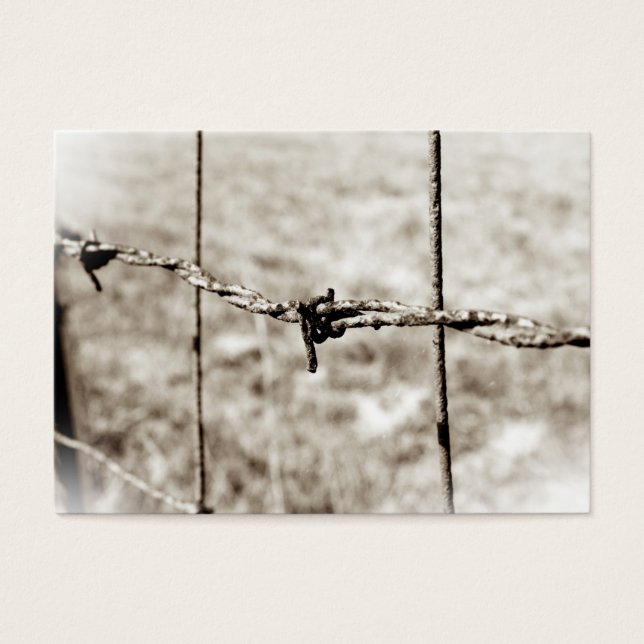 Trådstängsel (Sepia) Visitkort (Framsidan)