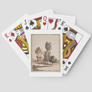 Trädstudie (skriva & bläck på papper), spel kort