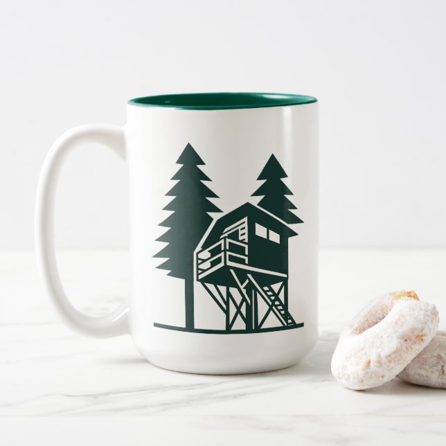 Trädstuga kaffekopp (Med munk)