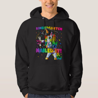Trådtandande enhörning förskoleexamen mössa presen hoodie