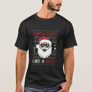 Trådtänka Som Boss Rolig Tomte Jul T Shirt