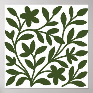 Trådväxt Trädgård Grön Vinranka Blad Poster