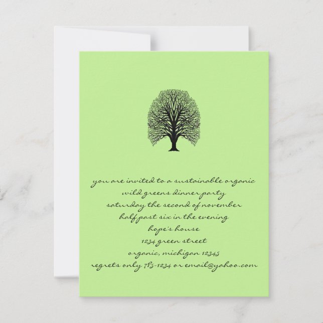 Trädvirvel Middagsinbjudningar Inbjudningar (Framsida)