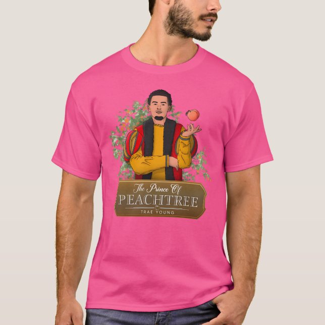 Trae Young - Prince of Peachtree - Atlanta Basketb T Shirt (Framsida)