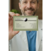 Träelement minimalistiskt akupunktur visitkort