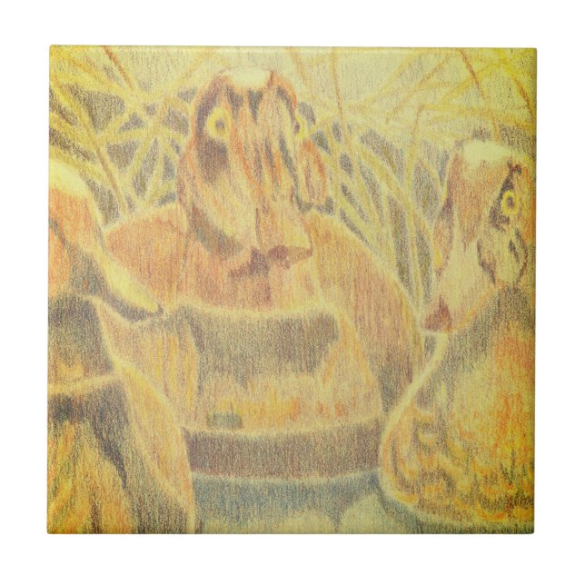 Träet Ankor på Vatten Kakelplatta (Framsidan)