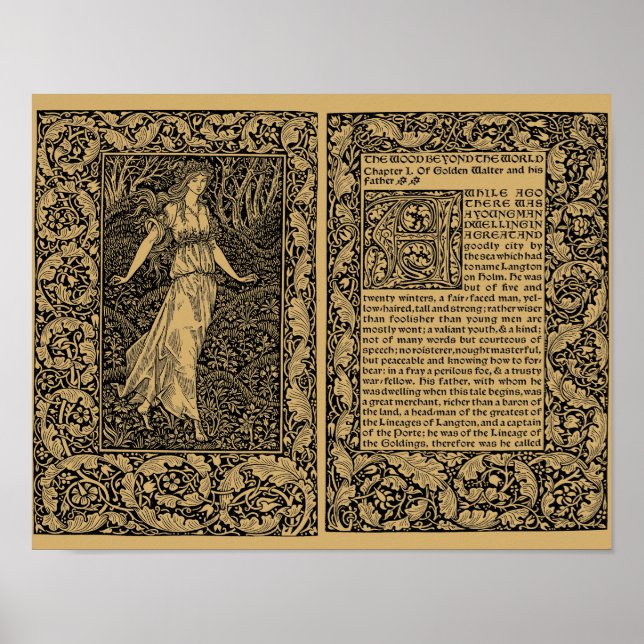 Träet bortom världen av William Morris Poster (Framsidan)
