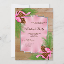 Träet Framat hörn Gräs Cones & Ribbon jul Inbjudningar