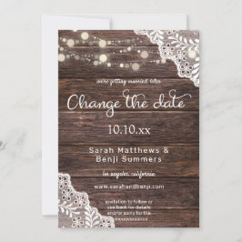 Träet Snöre & String Ljus Ändra datum Inbjudningar