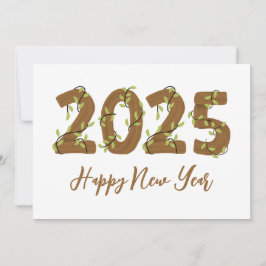Träet stil enkla gott nytt år-kort 2025 julkort