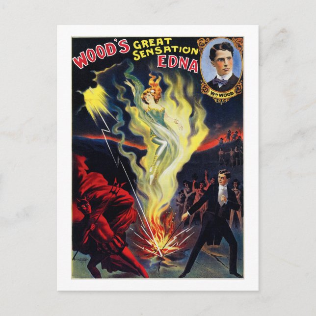 Träets sensation "Edna" Vykort (Framsida)