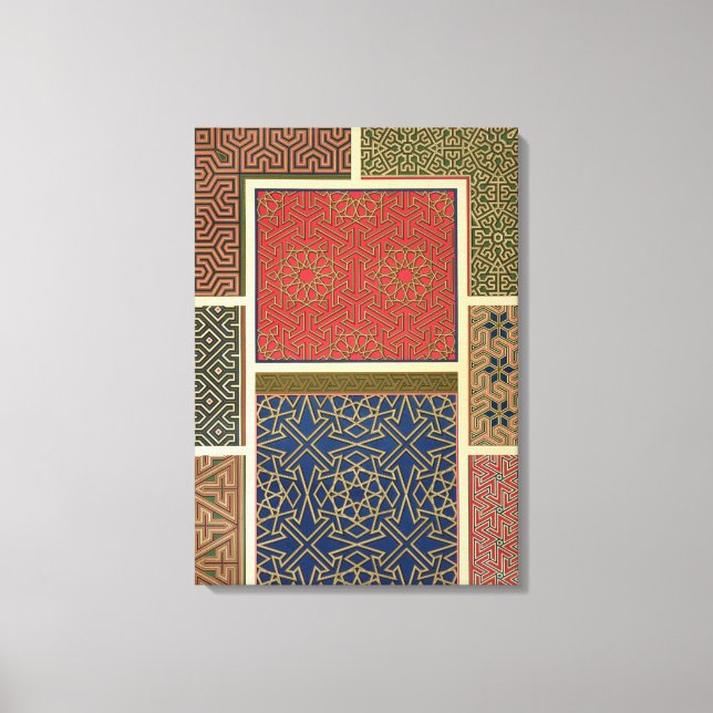 Träfack och gräns, från "Arab Art as Canvastryck (Framsida)