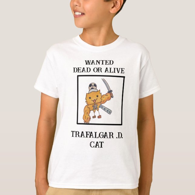 Trafalgar .D. Cat T Shirt (Framsida)