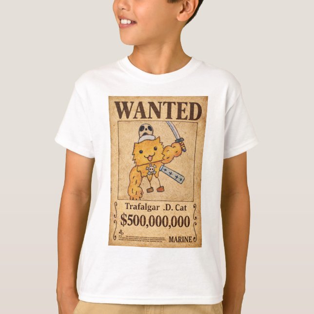 Trafalgar .D. Katt T Shirt (Framsida)