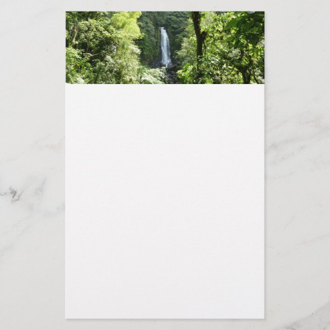 Trafalgar Falls Tropical Rainforest Photogratograp Brevpapper (Framsida)