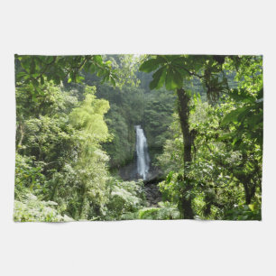 Trafalgar Falls Tropical Rainforest Photogratograp Kökshandduk
