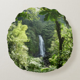 Trafalgar Falls Tropical Rainforest Photogratograp Rund Kudde