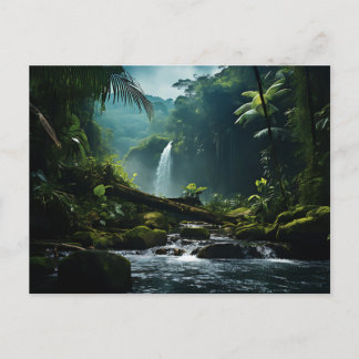 Trafalgar Falls Tropical Rainforest Photogratograp Vykort