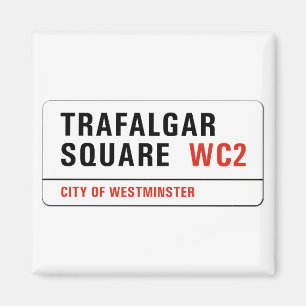 Trafalgar kvadrerar, den London gatan undertecknar Magnet