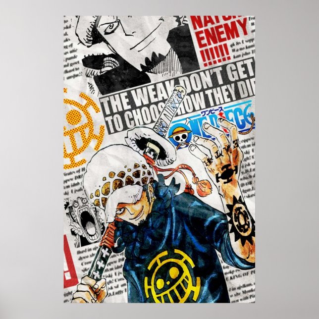 Trafalgar Law One Biet Poster (Framsidan)