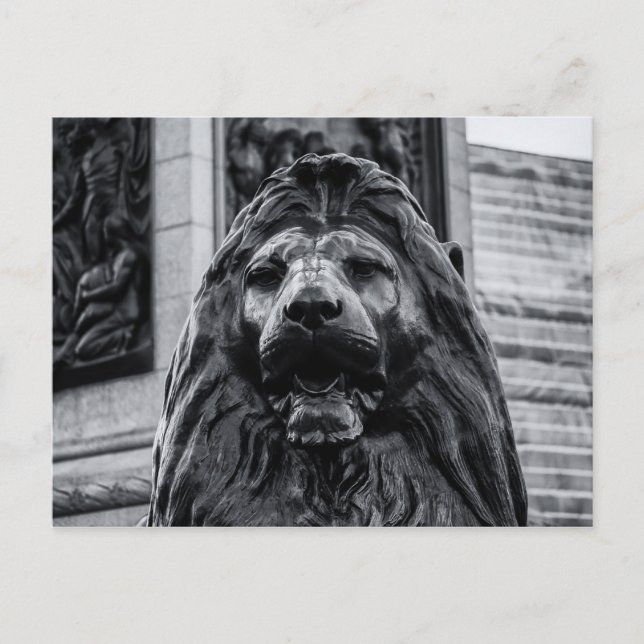 Trafalgar Square Bronze Lejont vykort (Framsida)