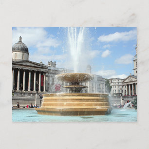 Trafalgar Square fontän London Vykort