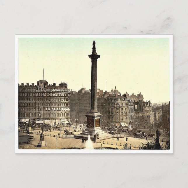 Trafalgar Square, från National Gallery, London, E Vykort (Framsida)