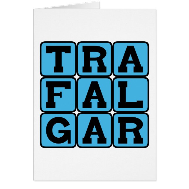 Trafalgar, Square i London Hälsningskort (Framsidan)