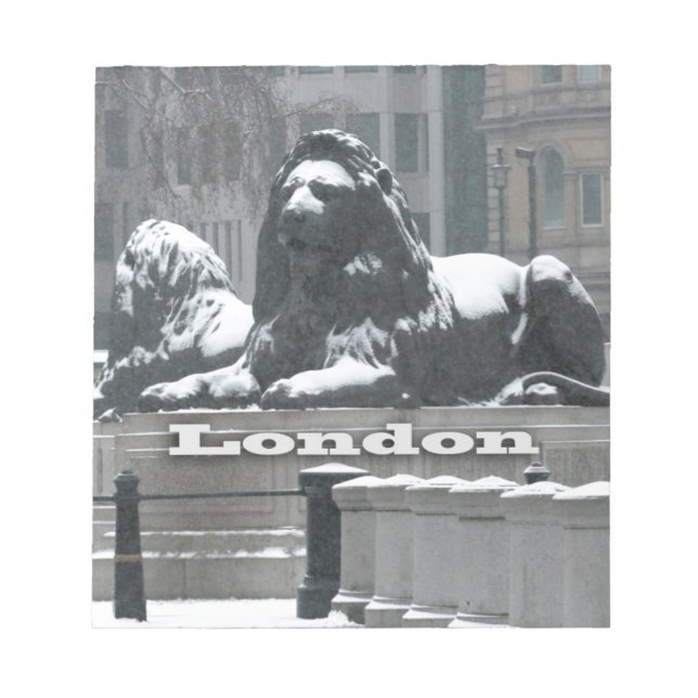 Trafalgar Square London - Snö Anteckningsblock (Framsida)