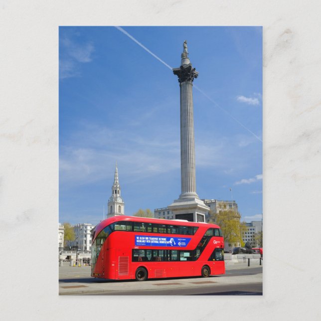 Trafalgar Square, London UK Postcard Vykort (Framsida)